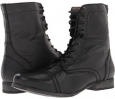 Black Leather Steve Madden Troopaxl for Men (Size 17)