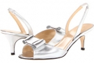 Silver Metallic Nappa Kate Spade New York Emelia for Women (Size 6)