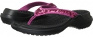 Fuchsia/Black Crocs Capri Sequin Sandal for Women (Size 5)