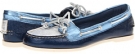 Navy/Silver Metallic Leather Sperry Top-Sider Audrey for Women (Size 6.5)