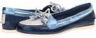 Navy/Silver Metallic Leather Sperry Top-Sider Audrey for Women (Size 10)