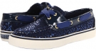 Blue Wool Sequins/Patent Sperry Top-Sider Bahama 2-Eye for Women (Size 6)