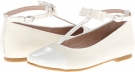 White Glitter/White Patent Toe Cap Amiana 15-A5178 for Kids (Size 9.5)