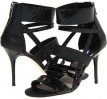 Black Laminated Python/Patent/Embossed Lizard Specchio MICHAEL Michael Kors Shiloh Open Toe for Women (Size 8.5)