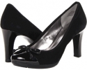 Black Suede/Black Patent Anne Klein AK7Cutey for Women (Size 8)