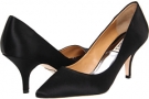 Black Satin Badgley Mischka Monika II for Women (Size 9)