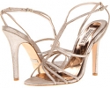 Platino Metallic Suede Badgley Mischka Vivian for Women (Size 7.5)