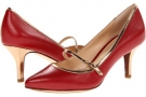 Velvet Red/Gold Specchio Cole Haan Chelsea PT MJ Lo Pump for Women (Size 7.5)