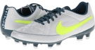 White/Night Factor/Volt Nike Tiempo Genio FG for Women (Size 10.5)