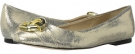 Gold Tumbled Metallic Leather Diane von Furstenberg Delta for Women (Size 7.5)