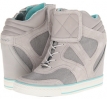 Grey Suede/Canvas DKNY Gracie for Women (Size 9)