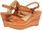 Natural Sunwash Nubuck Frye Carlie Sling for Women (Size 6)