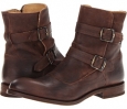 Dark Brown Distressed Nubuck Frye Jayden Moto for Men (Size 9)