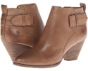 Taupe Tumbled Full Grain Frye Reina Belt Bootie for Women (Size 9.5)