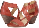 Apricot Tumbled Full Grain Frye Reina Belt Sandal for Women (Size 8)