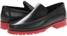 Black/Red a. testoni Calf Loafer with Lug Sole for Men (Size 9.5)
