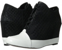 Black Haircalf Perf/White Calf 10 Crosby Derek Lam Meryl for Women (Size 7)