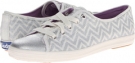 Silver Canvas Keds Rally Chevron for Women (Size 9.5)