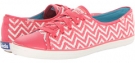 Coral Canvas Keds Rally Chevron for Women (Size 8.5)