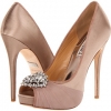 Clay Satin Badgley Mischka Pettal for Women (Size 6)