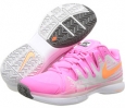 Pink Glow/Light Base Grey/White/Atomic Orange Nike Zoom Vapor 9.5 Tour for Women (Size 5)