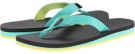 Aqua Green/Yellow Teva Original Flip for Women (Size 6)