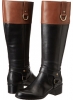 Black/Cognac Bandolino Carerina Wide Calf for Women (Size 7.5)