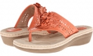 Light Coral Leather Clarks England Posey Zela for Women (Size 6)