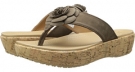 Espresso/Gold Crocs A-Leigh Flip Flop Flower for Women (Size 7)