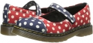 Navy+White/Red+White Dots Fine Canvas Dr. Martens Kid's Collection Bairn Toe Cap Mary Jane for Kids (Size 6)