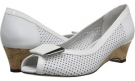 White Nappa/Pure White Smack Patent/Silver Vaneli Bonnee for Women (Size 5)