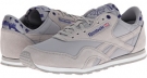 Tin Grey/Dark Silver/White Reebok Lifestyle Classic Nylon Slim Exotic for Women (Size 5.5)