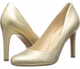 Medium Gold Metallic Nine West Gramercy for Women (Size 9.5)