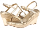 Platino Met Nappa/Ivory Speed/Gold Trim Vaneli Eglon for Women (Size 10.5)