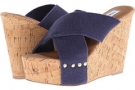 Navy Fabric Steve Madden Pride for Women (Size 7.5)