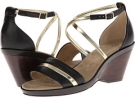 Black/Gold Bella-Vita Jozie for Women (Size 6)