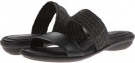 Black Leather/Woven Hush Puppies Nishi Slide for Women (Size 7)