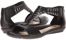 Black Full Grain Leather Earth Shell for Women (Size 6.5)