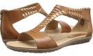 Sand Brown Full Grain Leather Earth Shell for Women (Size 5.5)