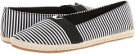 Black/White Stripe Canvas Soft Style Hillary for Women (Size 6)