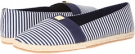 Navy/White Stripe Canvas Soft Style Hillary for Women (Size 7.5)
