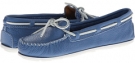 Ocean Blue Leather Minnetonka Cloud Boat Moc for Women (Size 10)