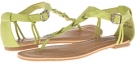 Lime Lizard Print Minnetonka Fiesta for Women (Size 7)