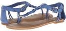 Ocean Blue Lizard Print Minnetonka Fiesta for Women (Size 7)