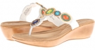 White Leather/Multi Minnetonka Uptown II for Women (Size 8)