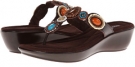 Brown Leather/Multi Minnetonka Uptown II for Women (Size 6)