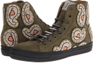 Light Green Olive Marc Jacobs Paisley High Top Trainer for Men (Size 9)