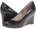 Black Rockport Seven to 7 Peep Toe Wedge for Women (Size 5)