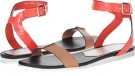 Buff/Papaya Vachetta Leather/Watersnake Loeffler Randall Gilda for Women (Size 7)