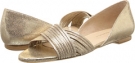 Pale Gold Crackle Metallic Leather Loeffler Randall Lita for Women (Size 8)